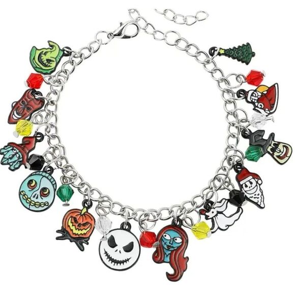 Brand New! Nightmare Before Christmas Charm Bracelet Jack Sally Zero and the gan - Picture 3 of 4
